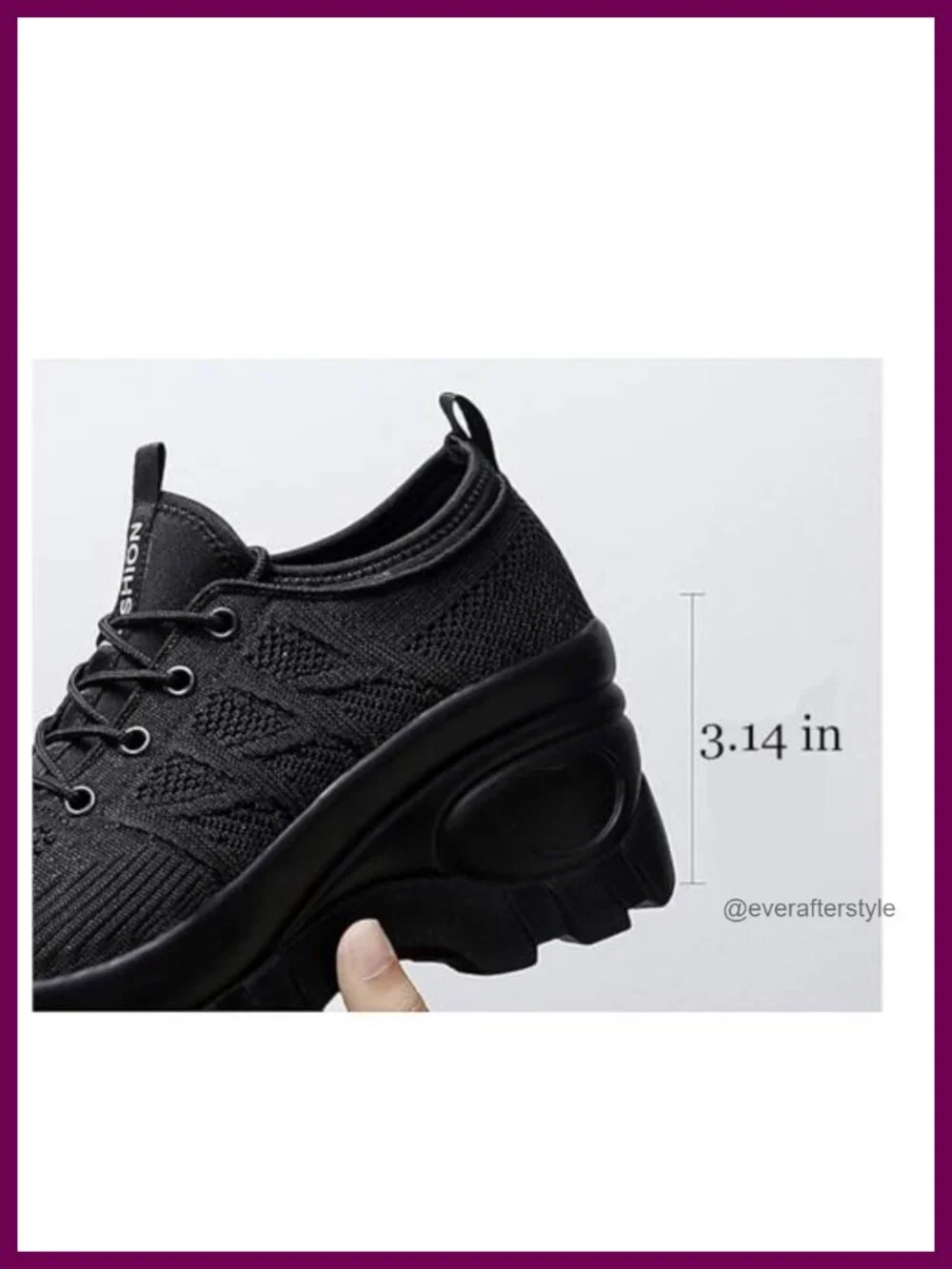 Chunky Platform Orthopedic Walking Shoes Knitted Breathable Lace Up Non-Slip